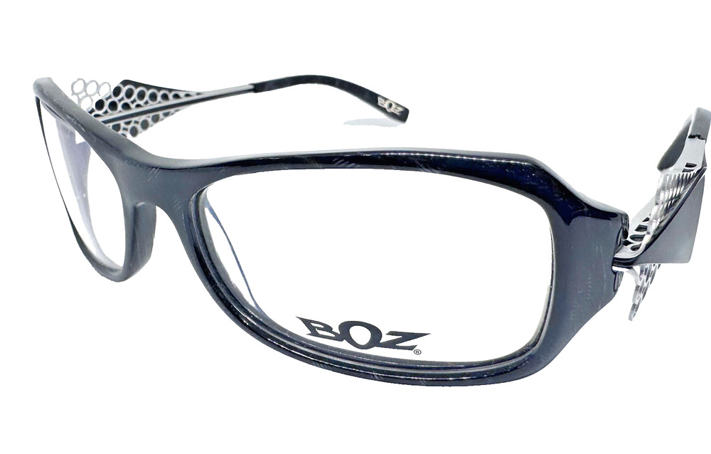BOZ NUTS 0505 BLACK PATENT DESIGN EYEGLASSES FRANCE AUTHENTIC FRAME RX